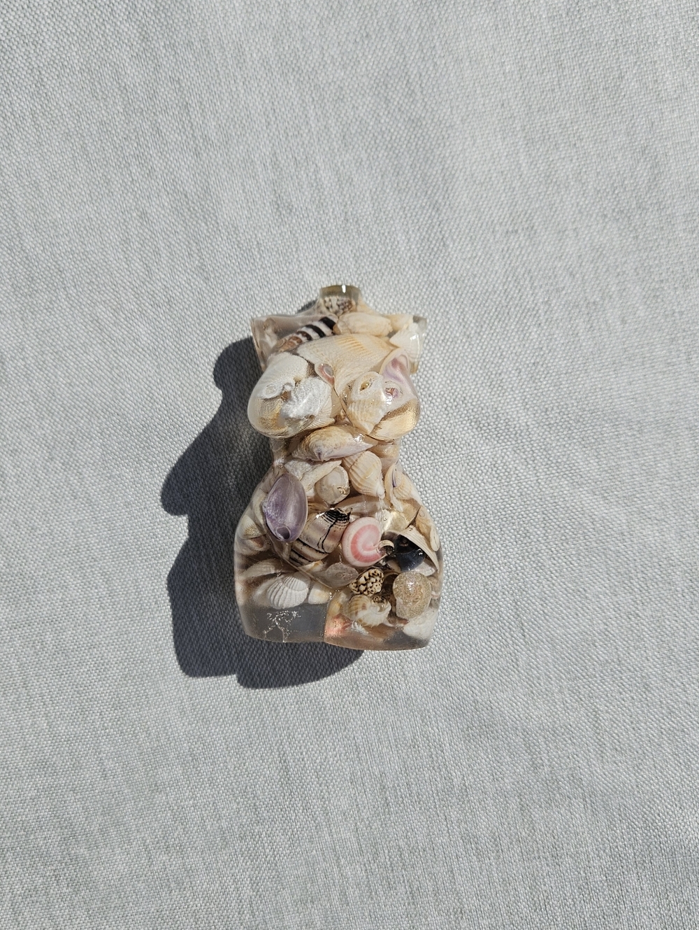 Handmade Seashell Chubby Goddess Resin Sculpture